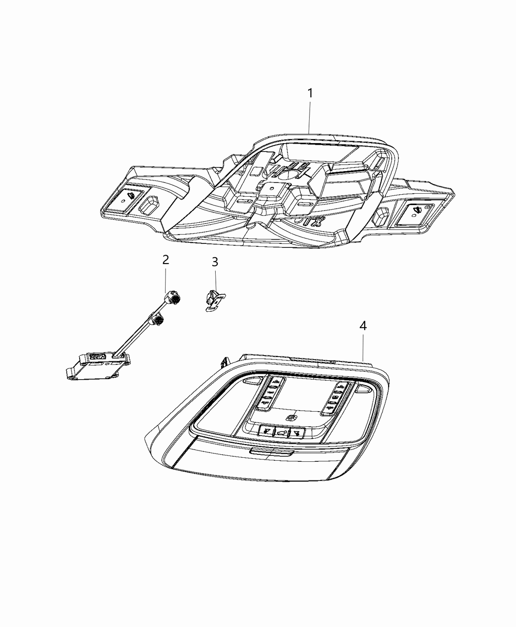 Mopar 5PL44ML2AC Console-Overhead