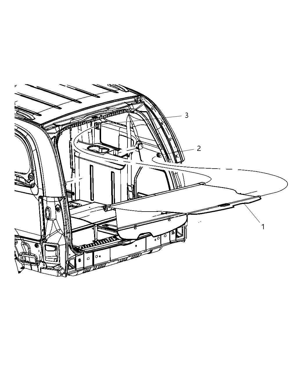 Mopar 1AR89BD1AB Hook-TONNEAU Cover