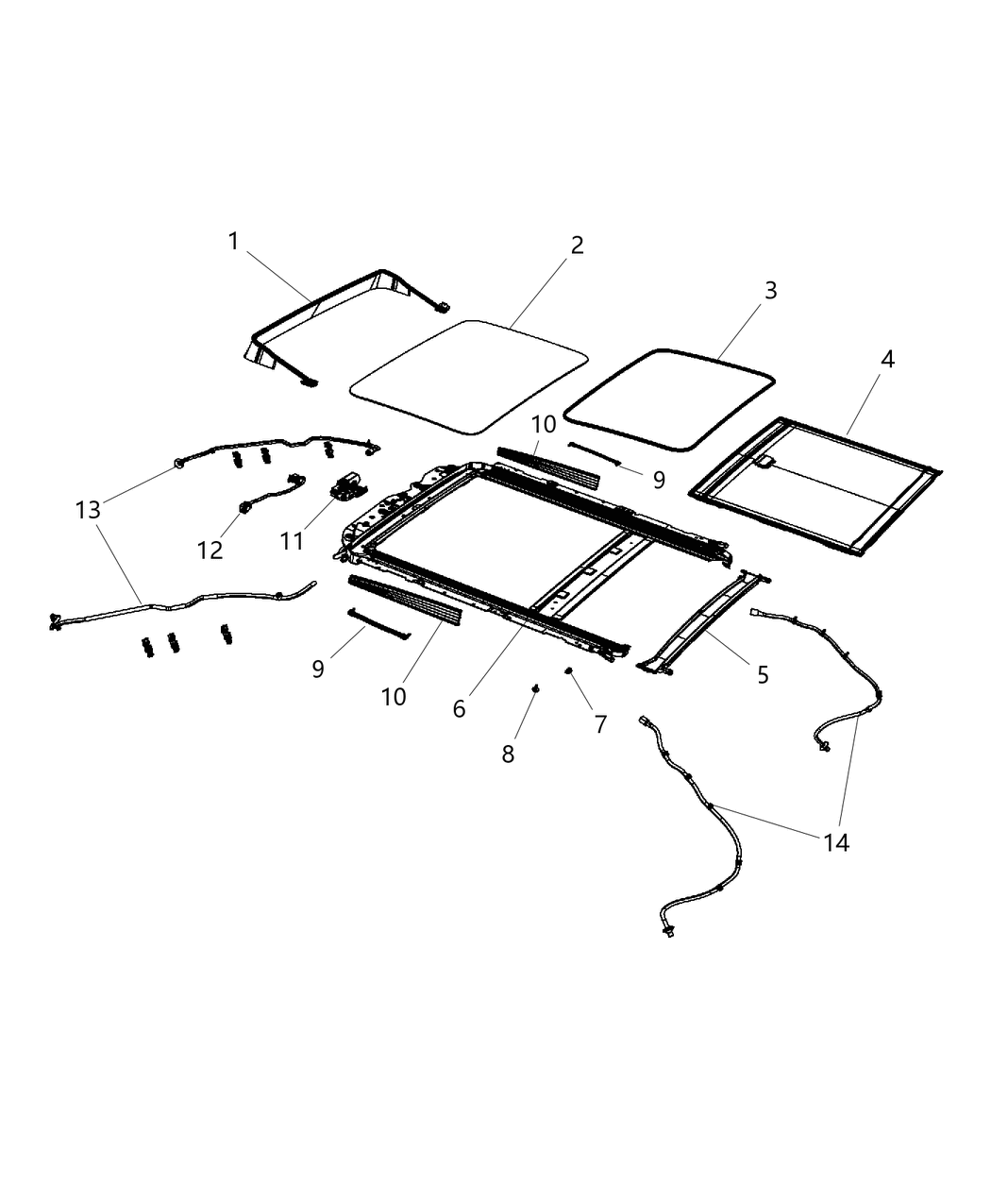 Mopar 68250109AA Bracket-SUNROOF Frame