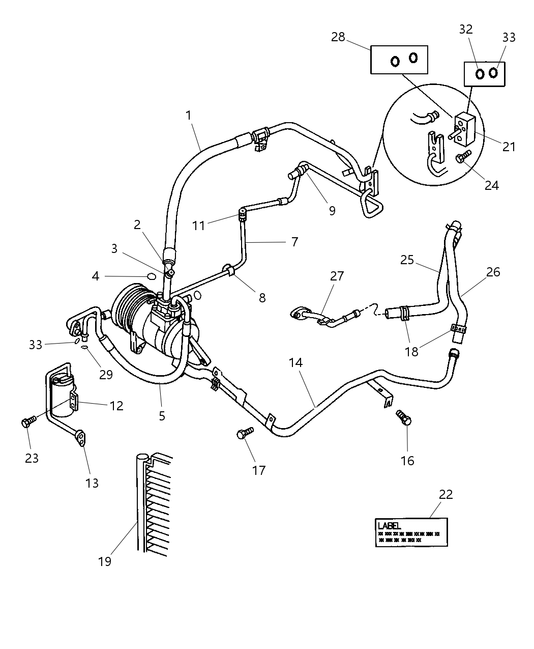 Mopar 4809252AA ISOLATOR-Air Conditioning CONDENSER