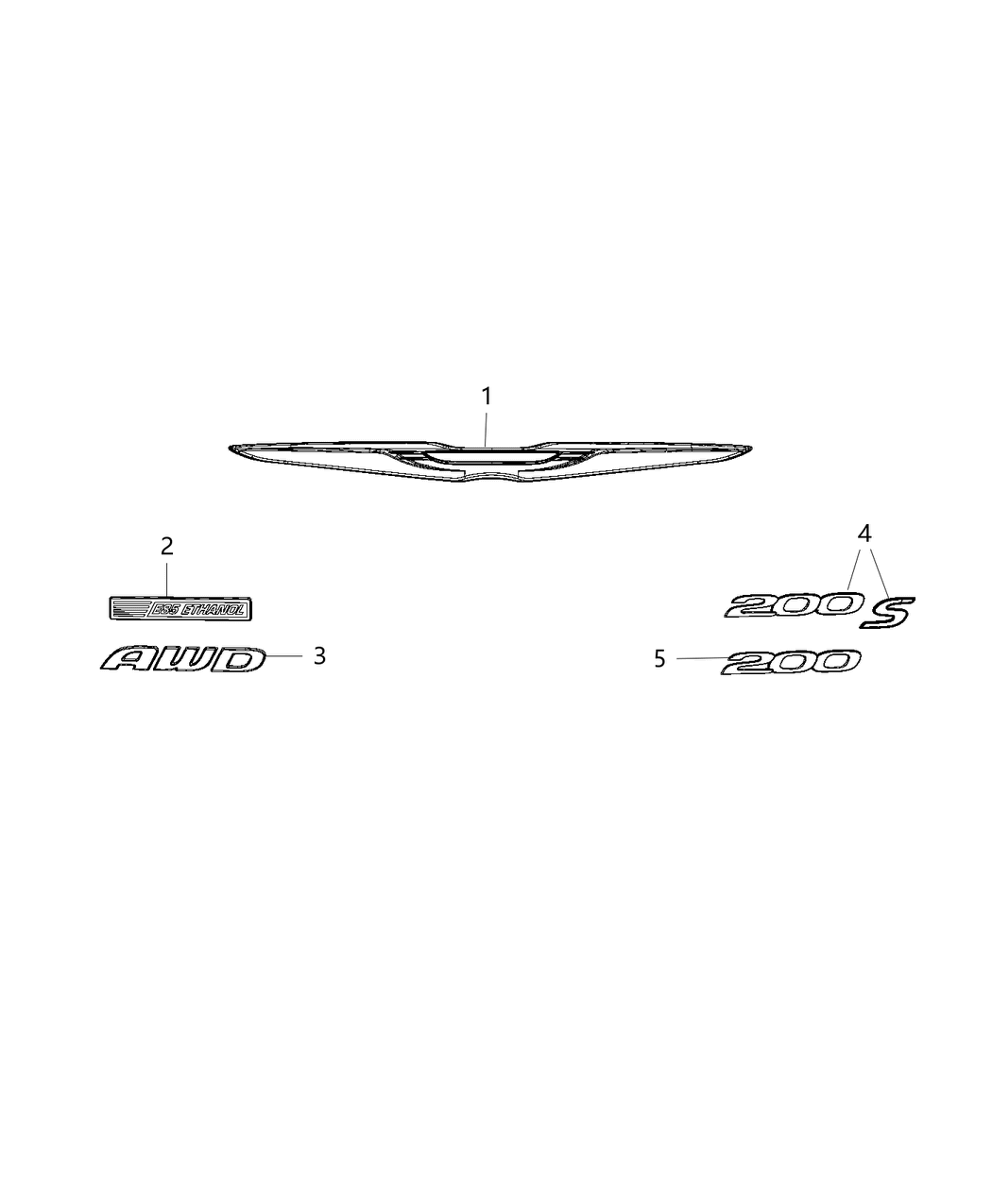 Mopar 68305585AA Nameplate