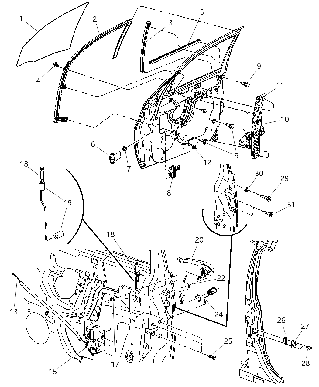 Mopar 5067591AA Front Door Window Regulator