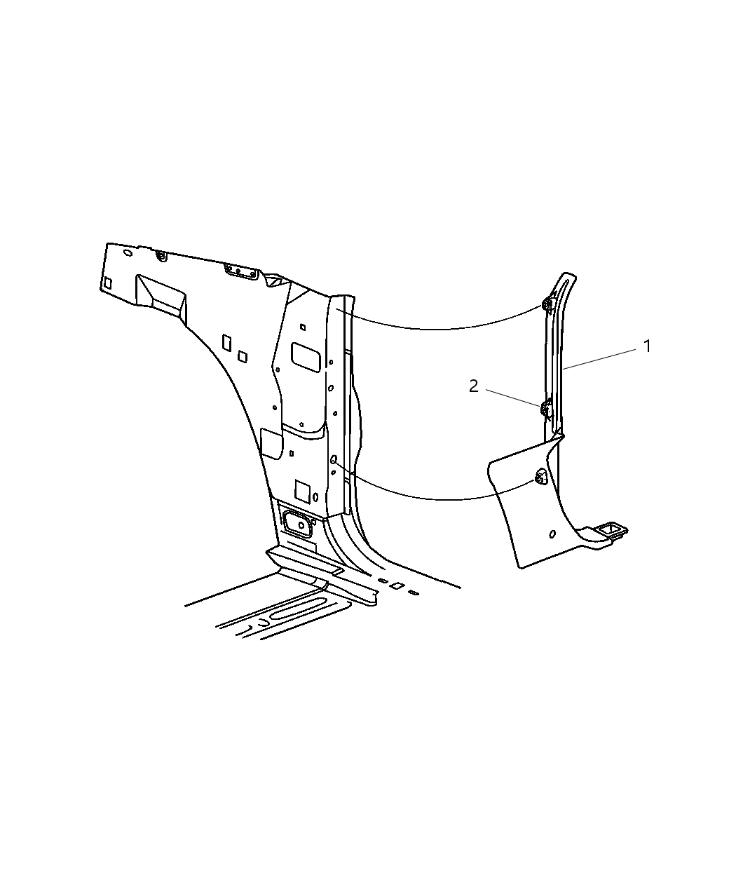 Mopar TW39TL2AC Panel-COWL