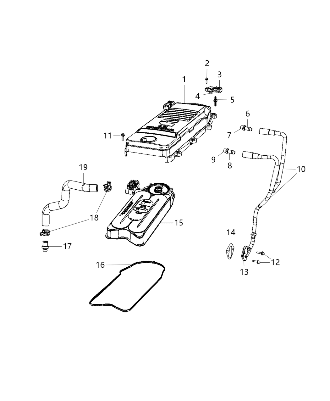 Mopar 68443841AA Cover-CCV Oil Drain Hole