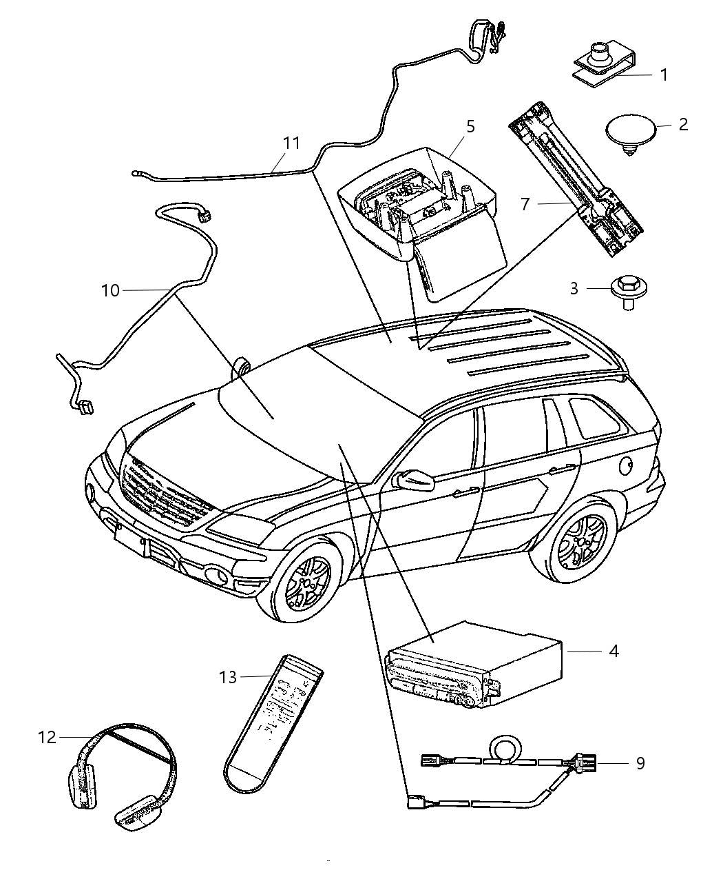 Mopar 4869431AD Wiring-Dvd To Screen