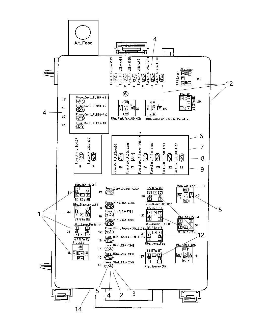 Mopar 4607125AB Bracket-Power Distribution Center