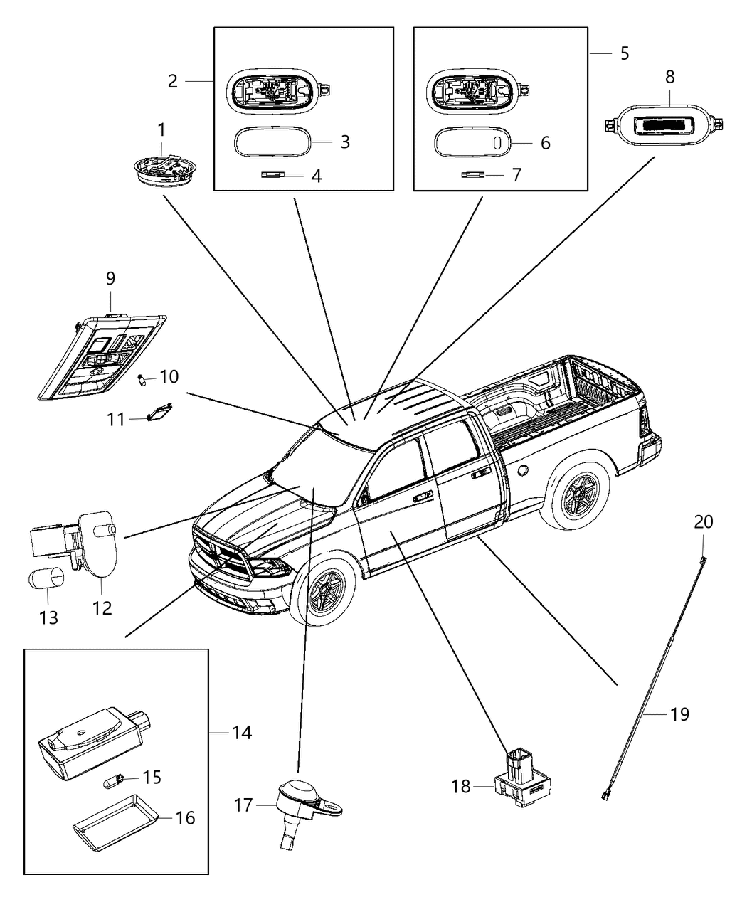 Mopar 68294378AA Lamp-Courtesy