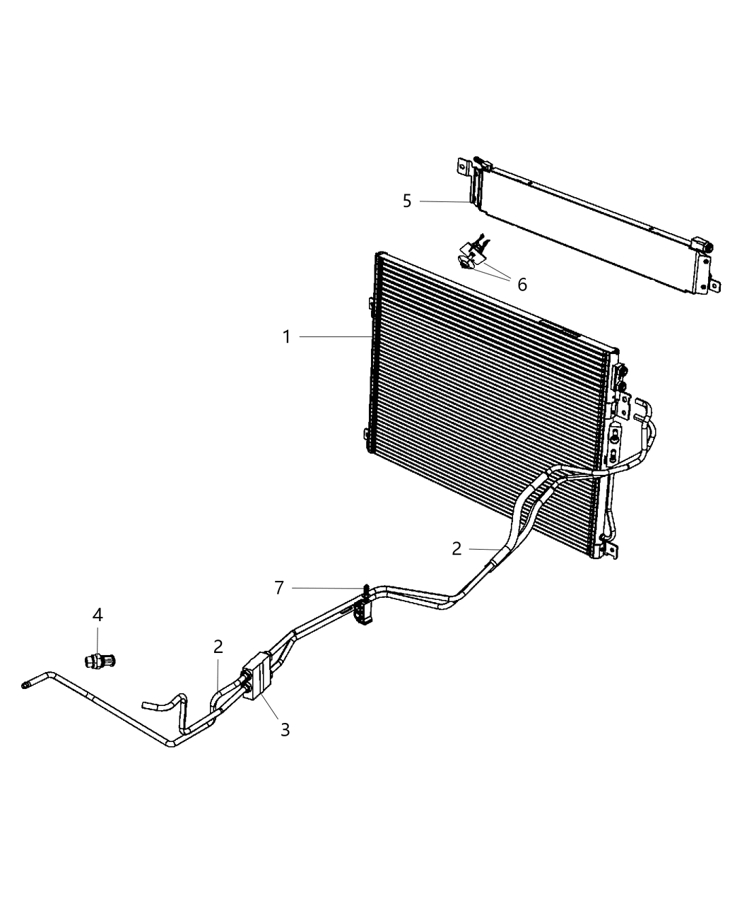 Mopar 52014704AG Oil Cooler Pressure And Ret Tube 52014704AG Mopar Oil Cooler Pressure And Ret Tube