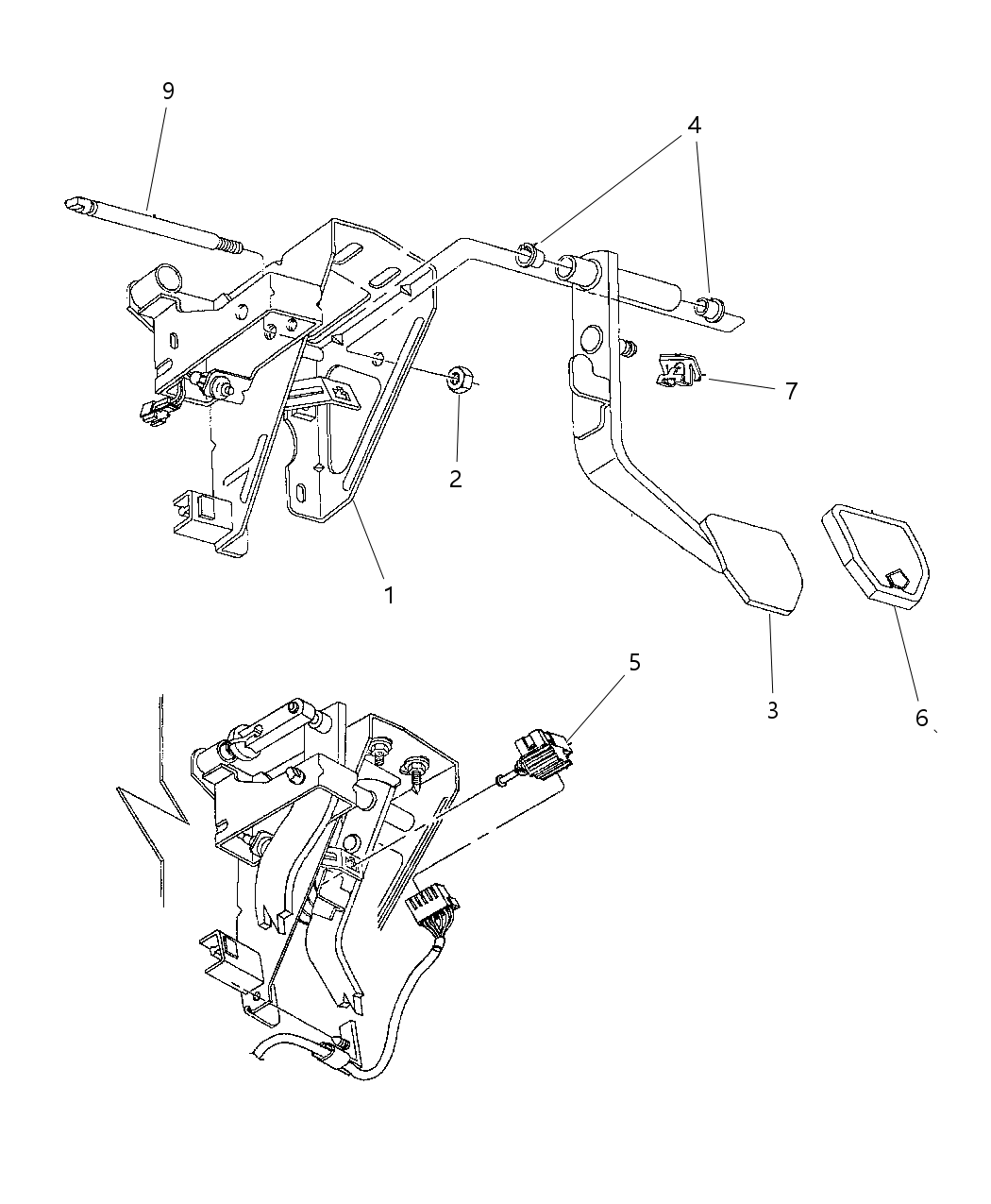 Mopar 4683020 Pedal Brake & Pad MTX