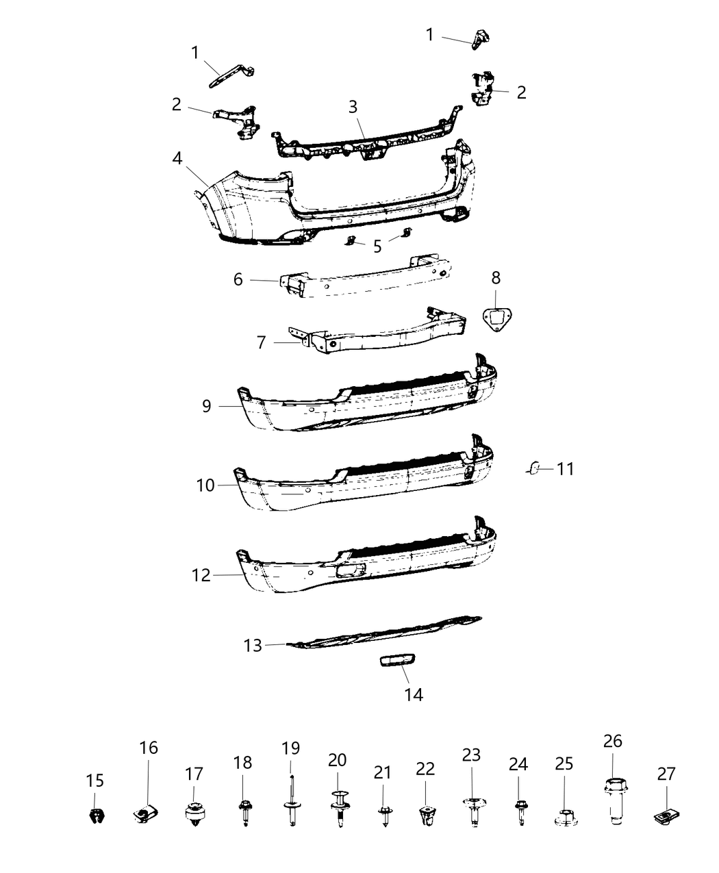 Mopar 68243834AA Bracket-Bumper To Frame Rail