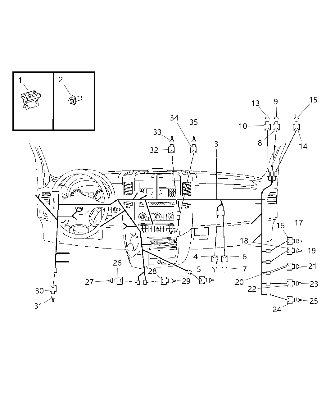 Mopar 68013433AA Wiring-Instrument Panel