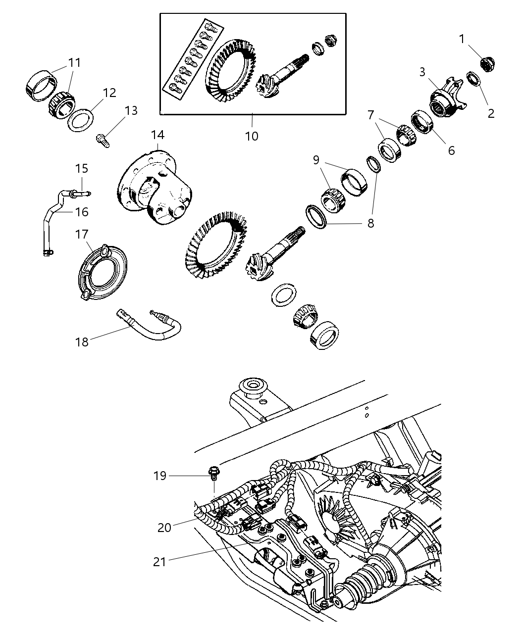 Mopar 56052651AB Harness-Electronic Rear Axle