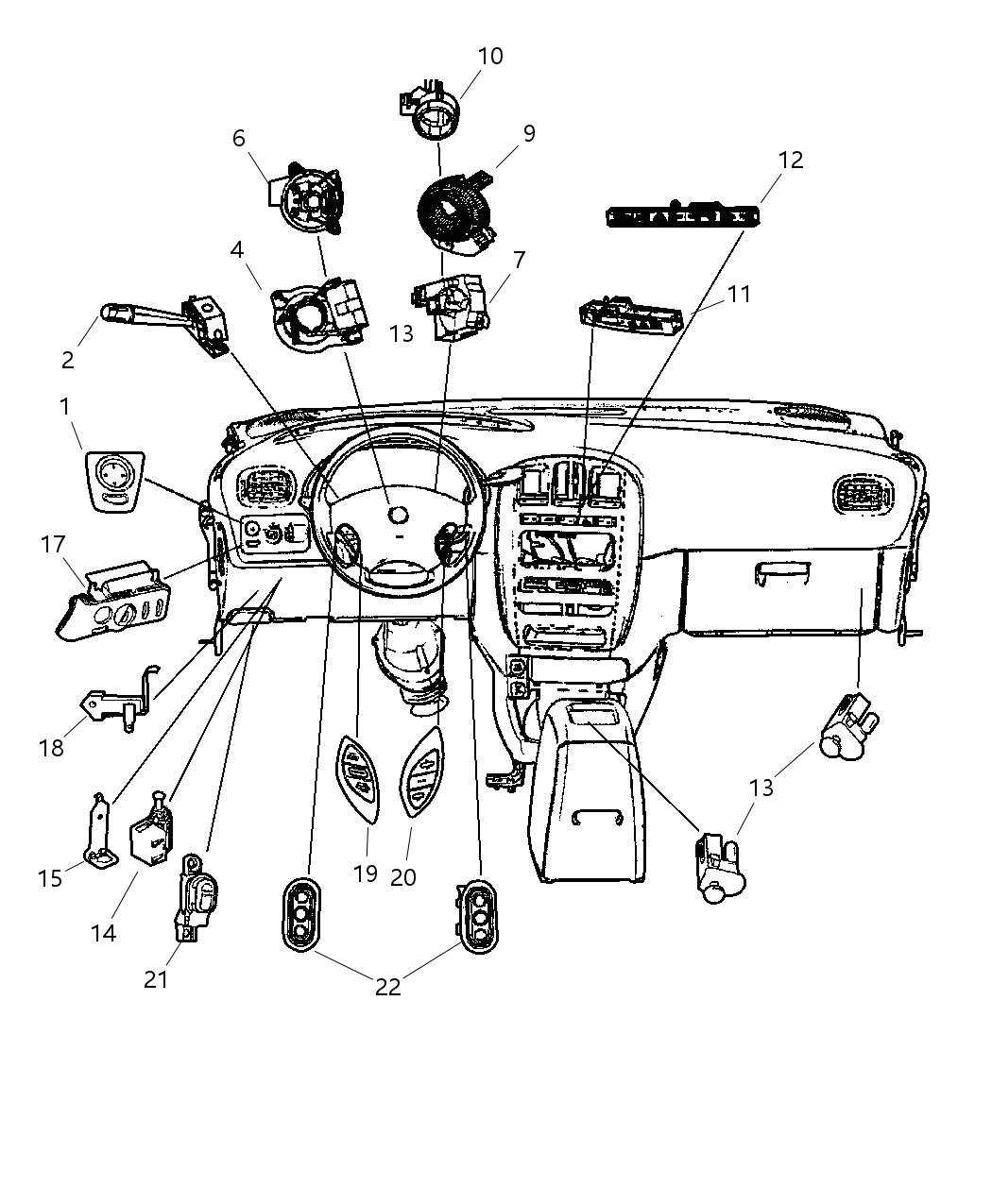 Mopar 5096040AA Sensor-Adjustable Pedals