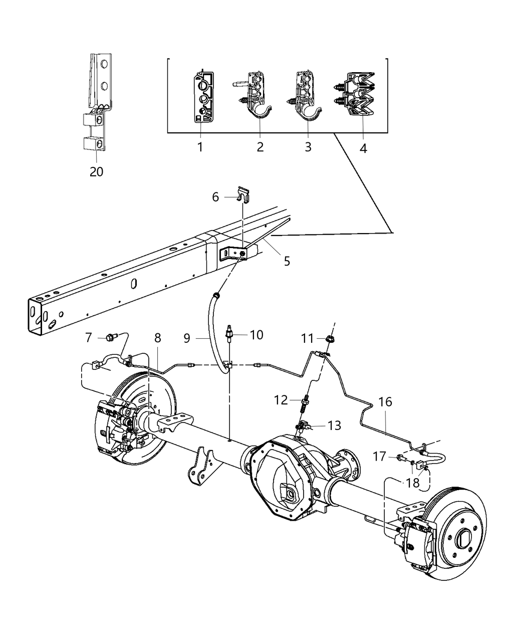 Mopar 68248397AA Clip-Abs Sensor Wiring