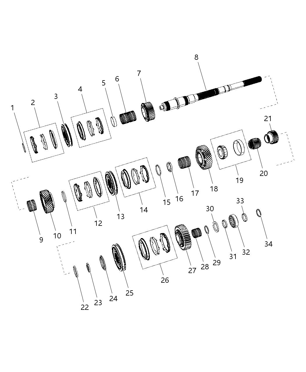 Mopar 68028952AA Shaft-Transmission