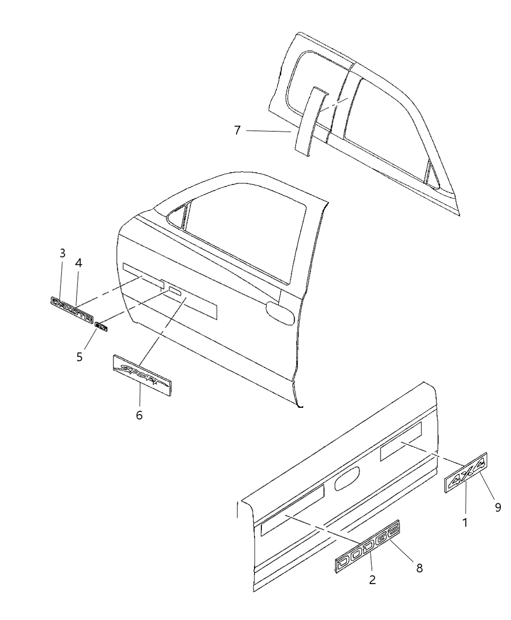 Mopar 55076517 Decal 4 X 4