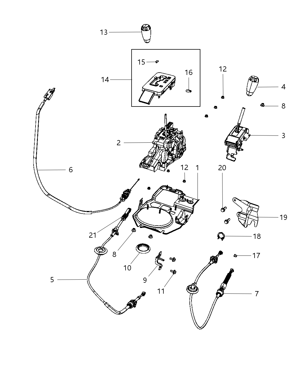 Mopar 6508993AA Screw-Shift Cable