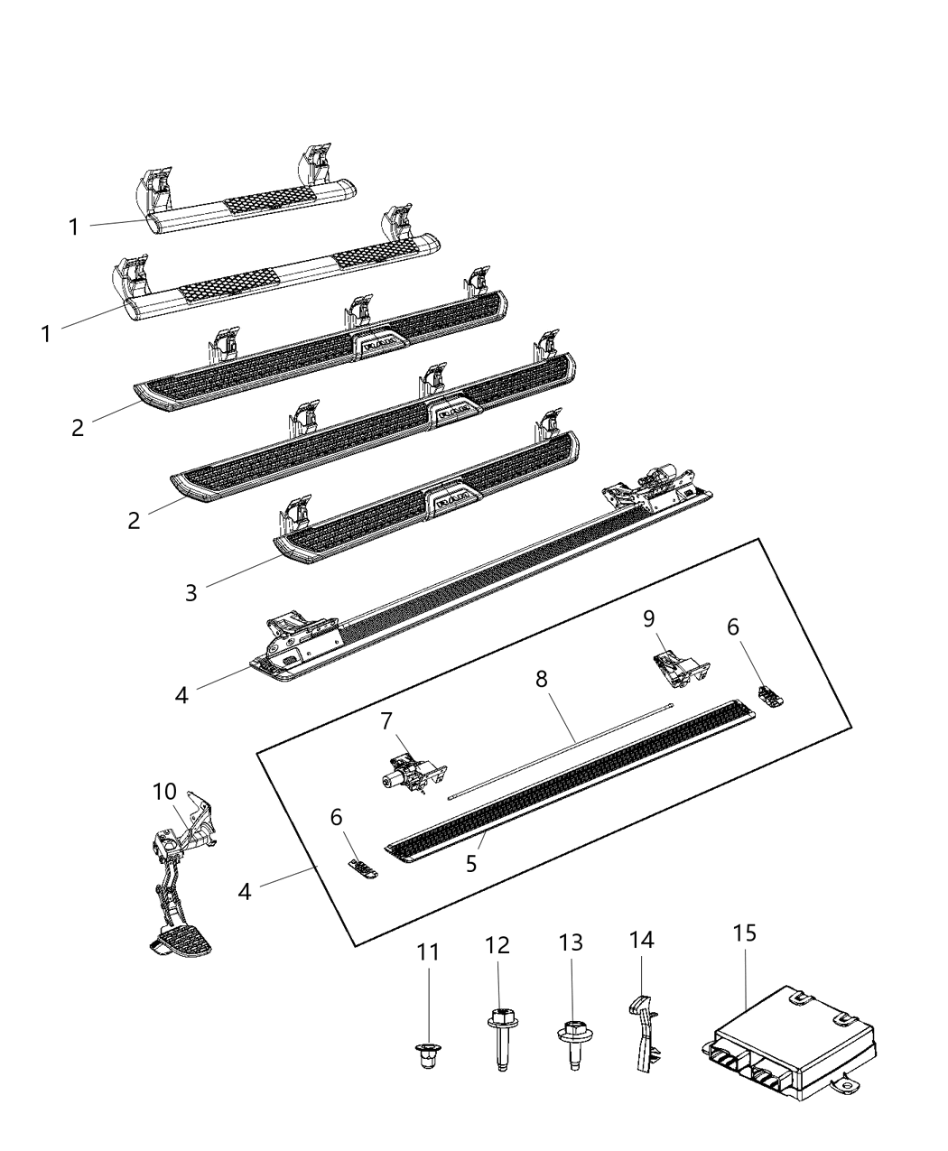 Mopar 68509093AA APPLIQUE-Side Step