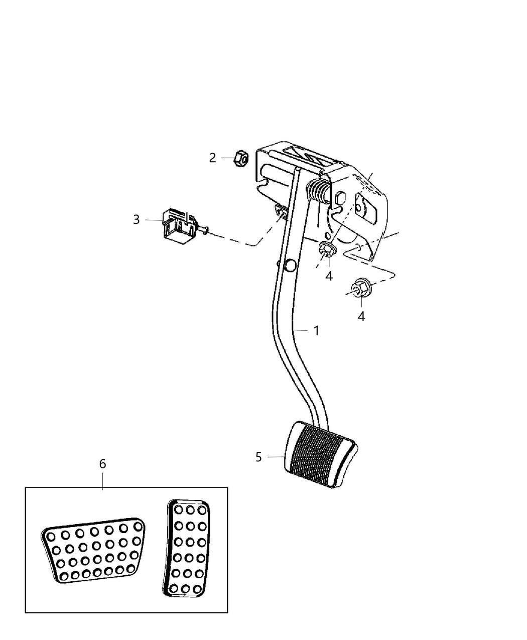 Mopar 68262271AA Pedal-Non Adjustable