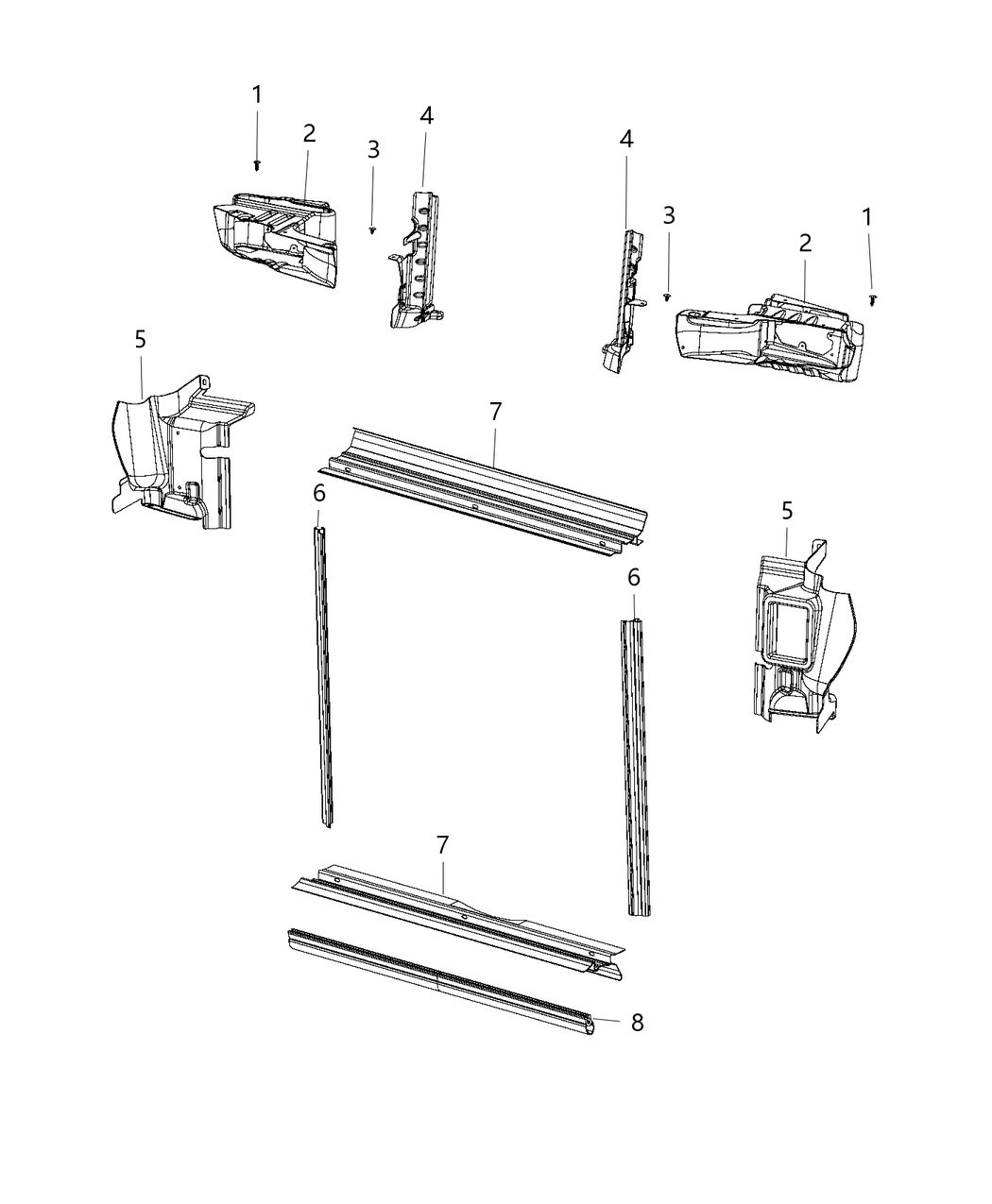 Mopar 68306395AA Seal-Radiator Side Air