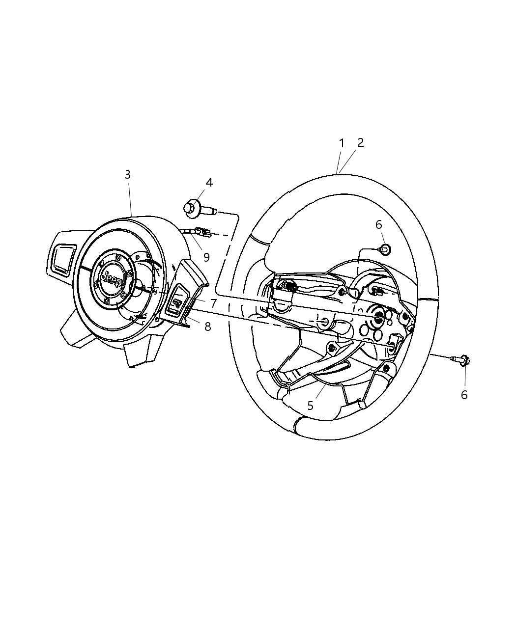 Mopar 1FM34XDVAA Cover-Steering Wheel Back