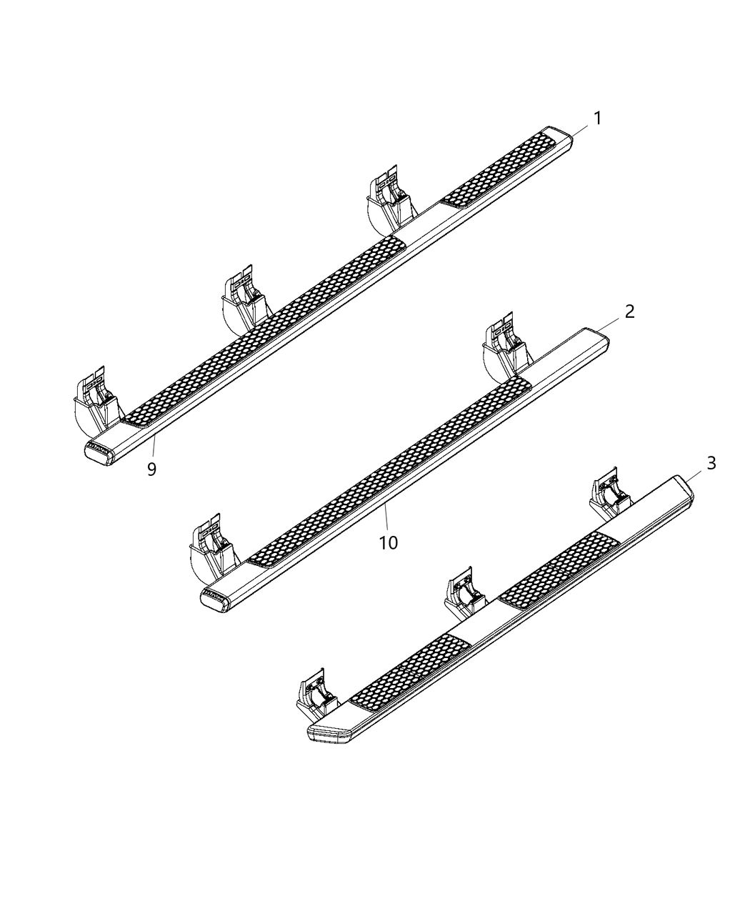 Mopar 68156425AE Step Kit-Tubular Side