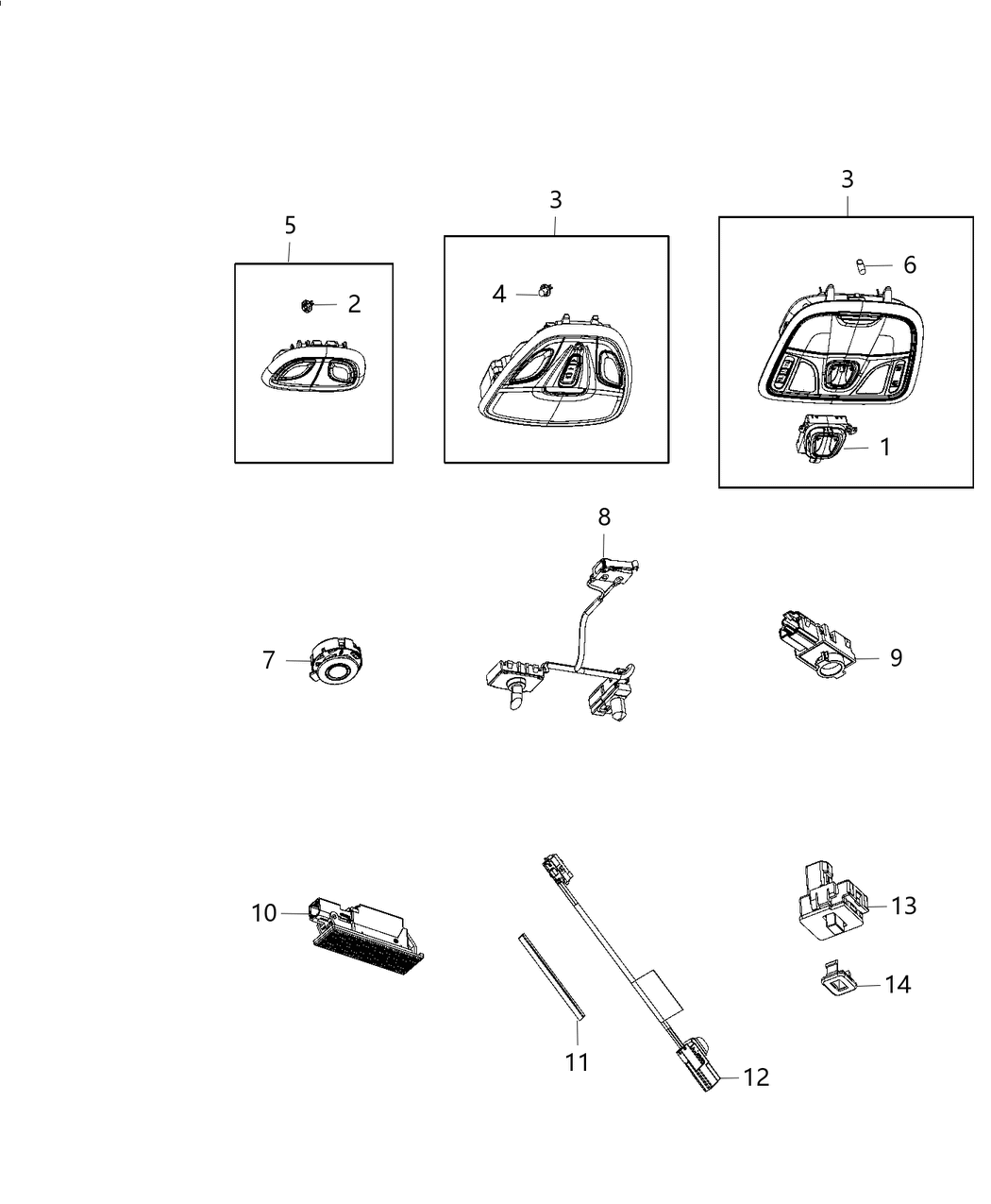 Mopar 68225380AB Wiring-Ambient Light Engine