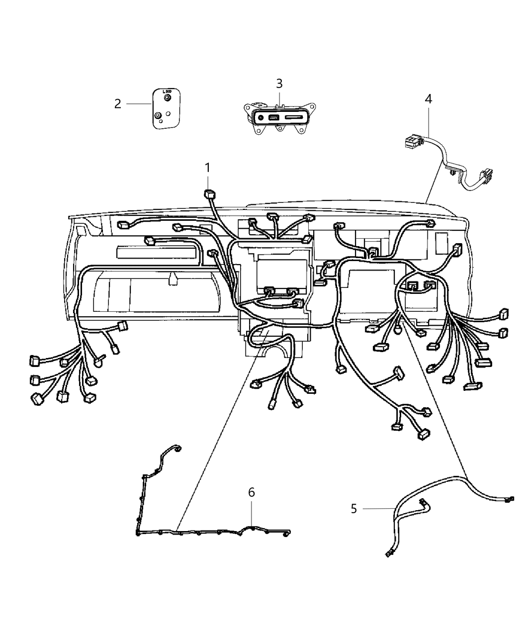 Mopar 68224222AB Wiring-Instrument Panel