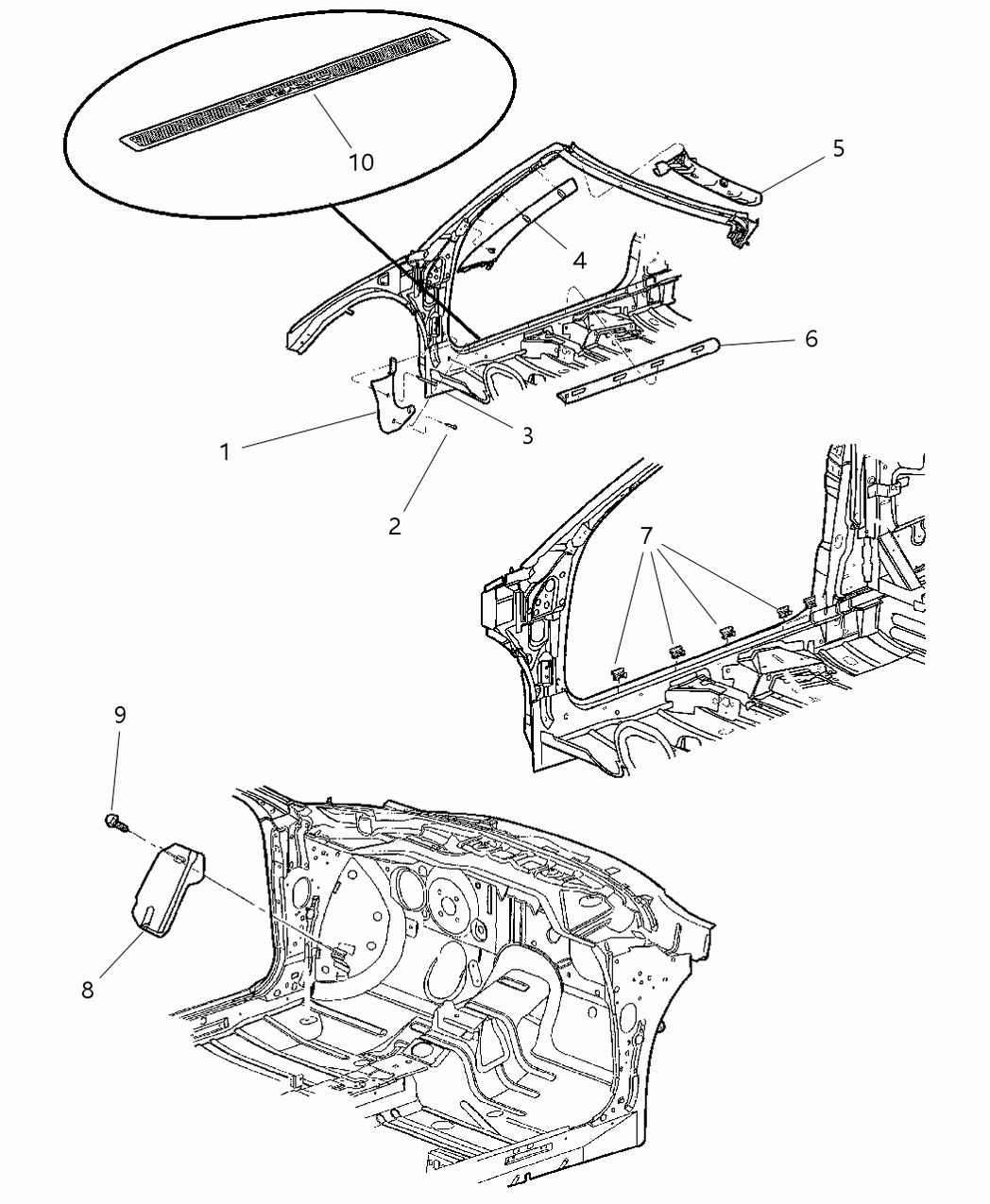 Mopar UF31ZP7AC Molding-Windshield GARNISH