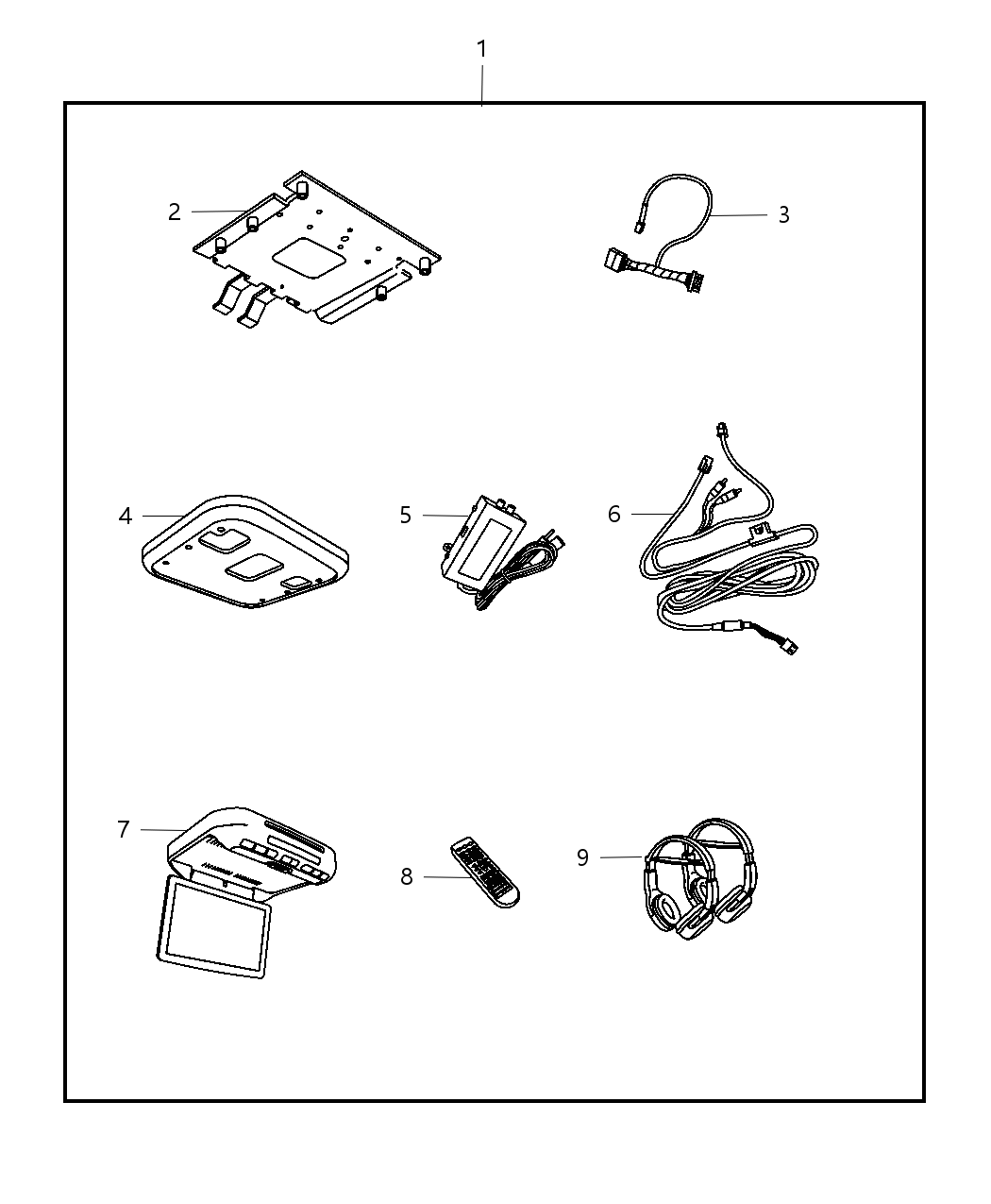 Mopar 82210366AB Monitor With DVD Media System 82210366AB Mopar Monitor With DVD Media System