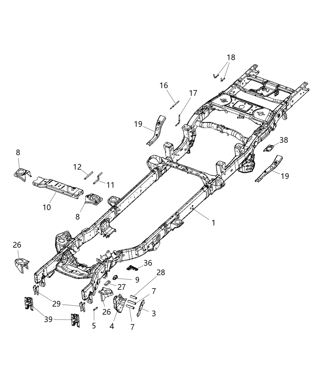 Mopar 68453350AB Frame-Chassis
