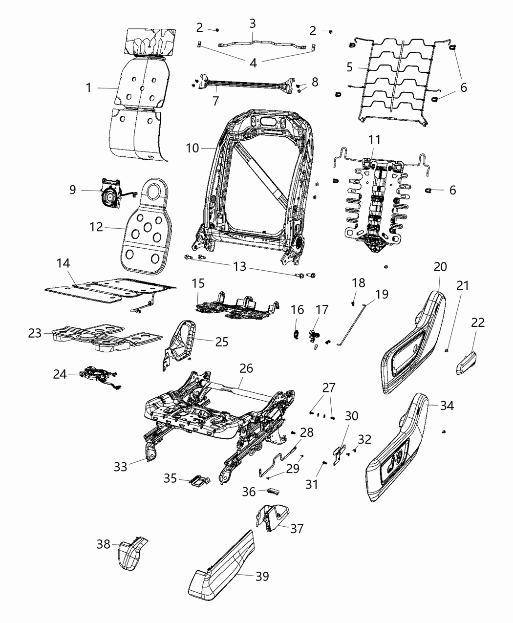 Mopar 68420085AA Spindle-Manual Seat