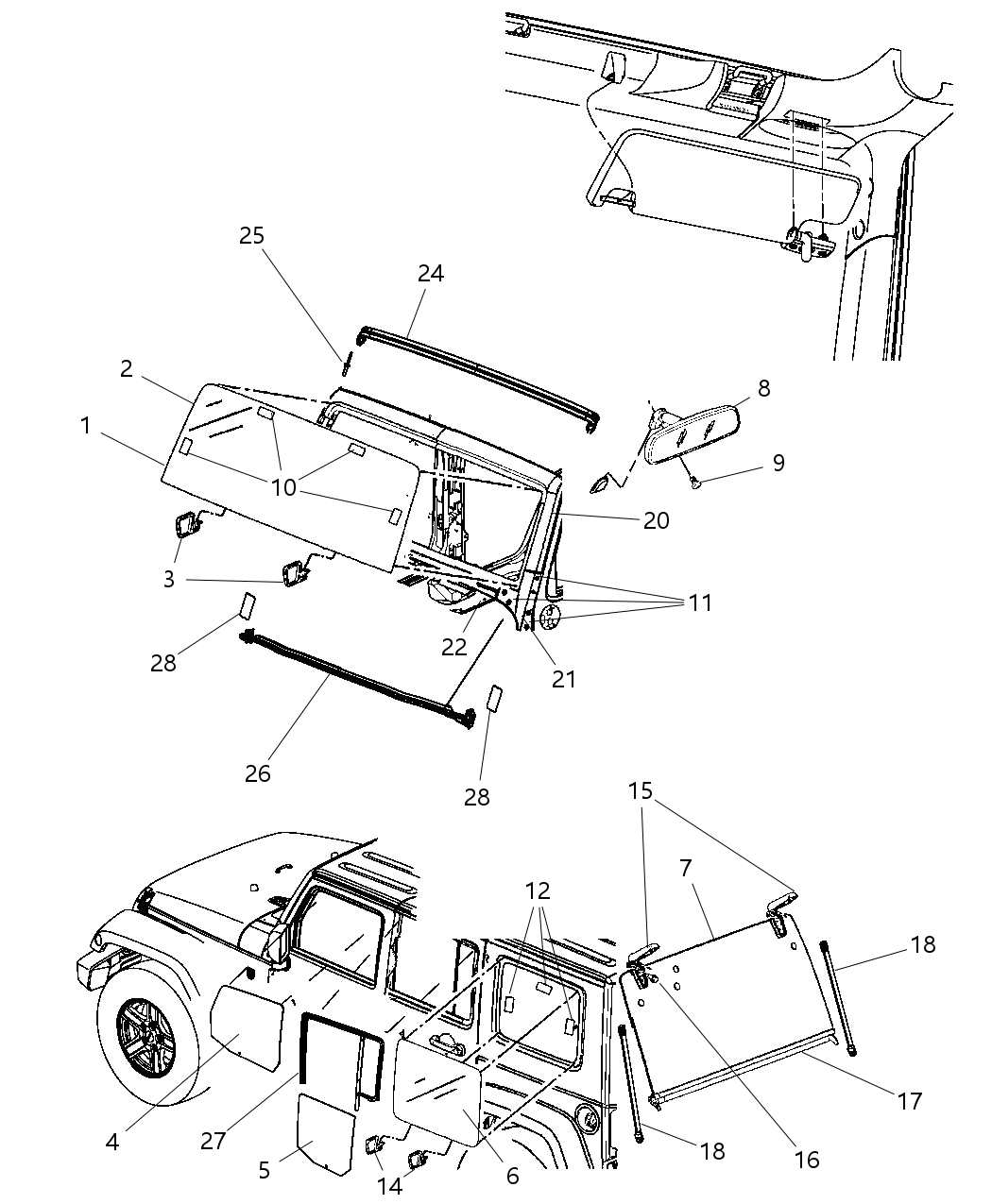 Mopar 55395579AB REINFMNT-Windshield