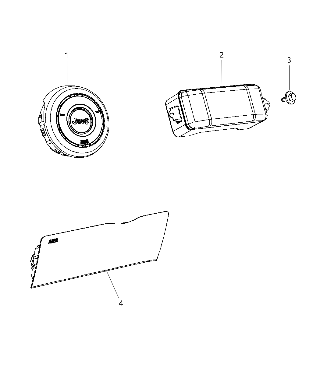 Mopar 5SG32LU5AA AIRBAG-STEERINGCOLUMNOPENING