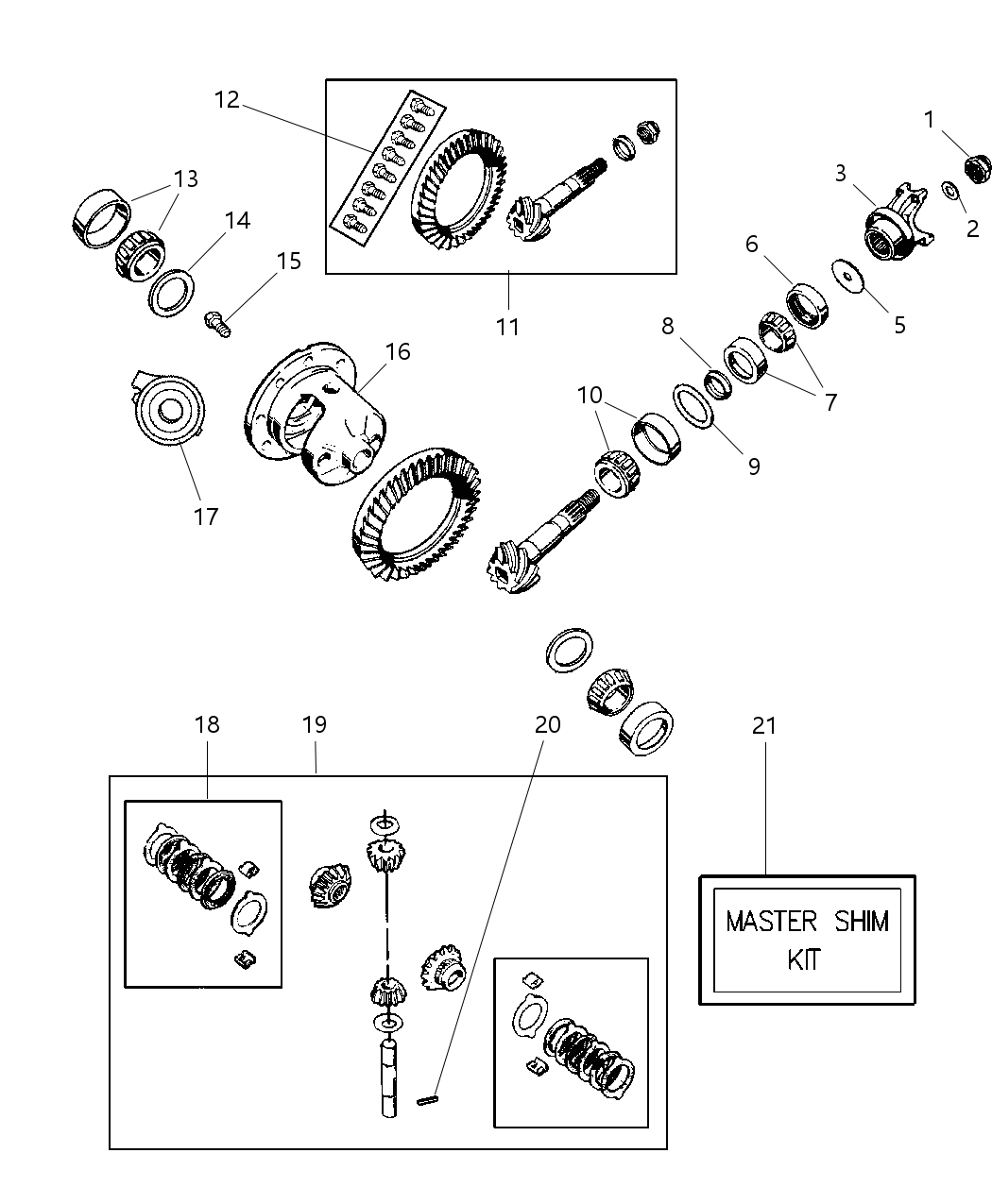 Mopar 4856372 Gear Kit-Center Differential