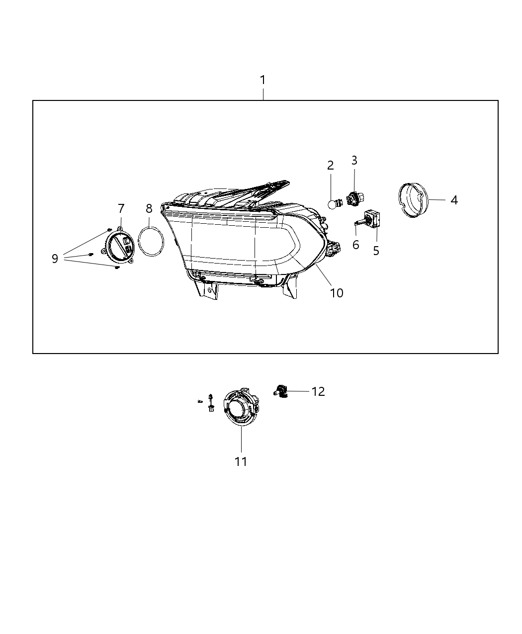 Mopar 68423851AC Headlamp