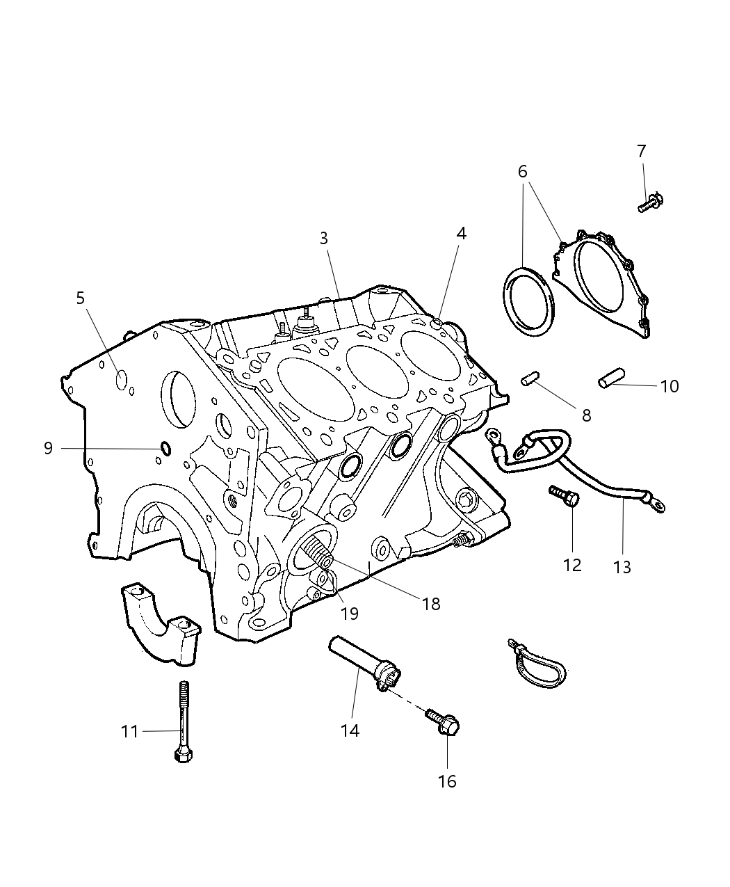 Mopar 5139235AC Engine-Short