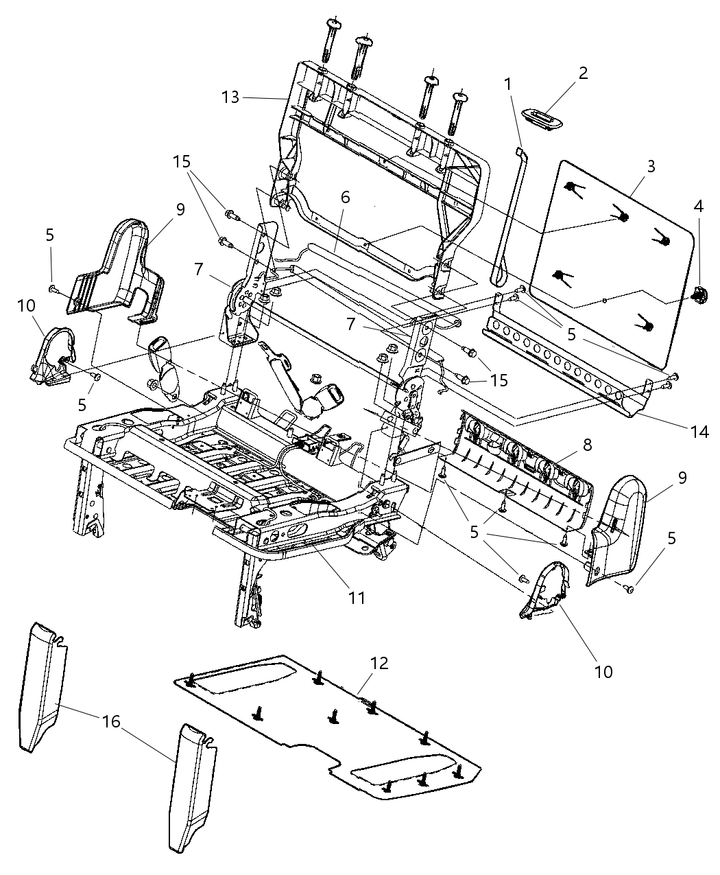 5139530AB Mopar Seat Back Recliner