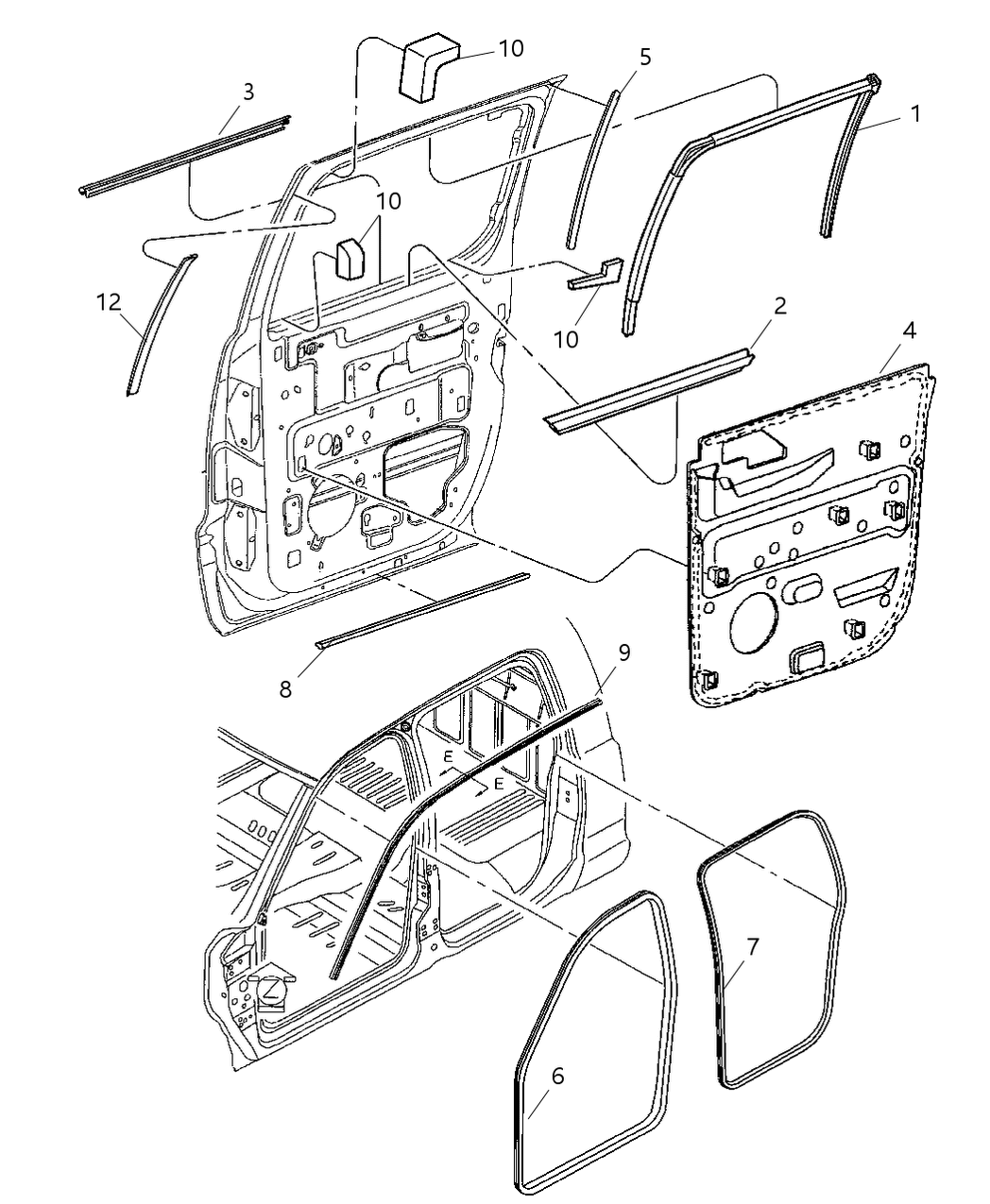 Mopar 55359867AA RETAINER-WEATHERSTRIP