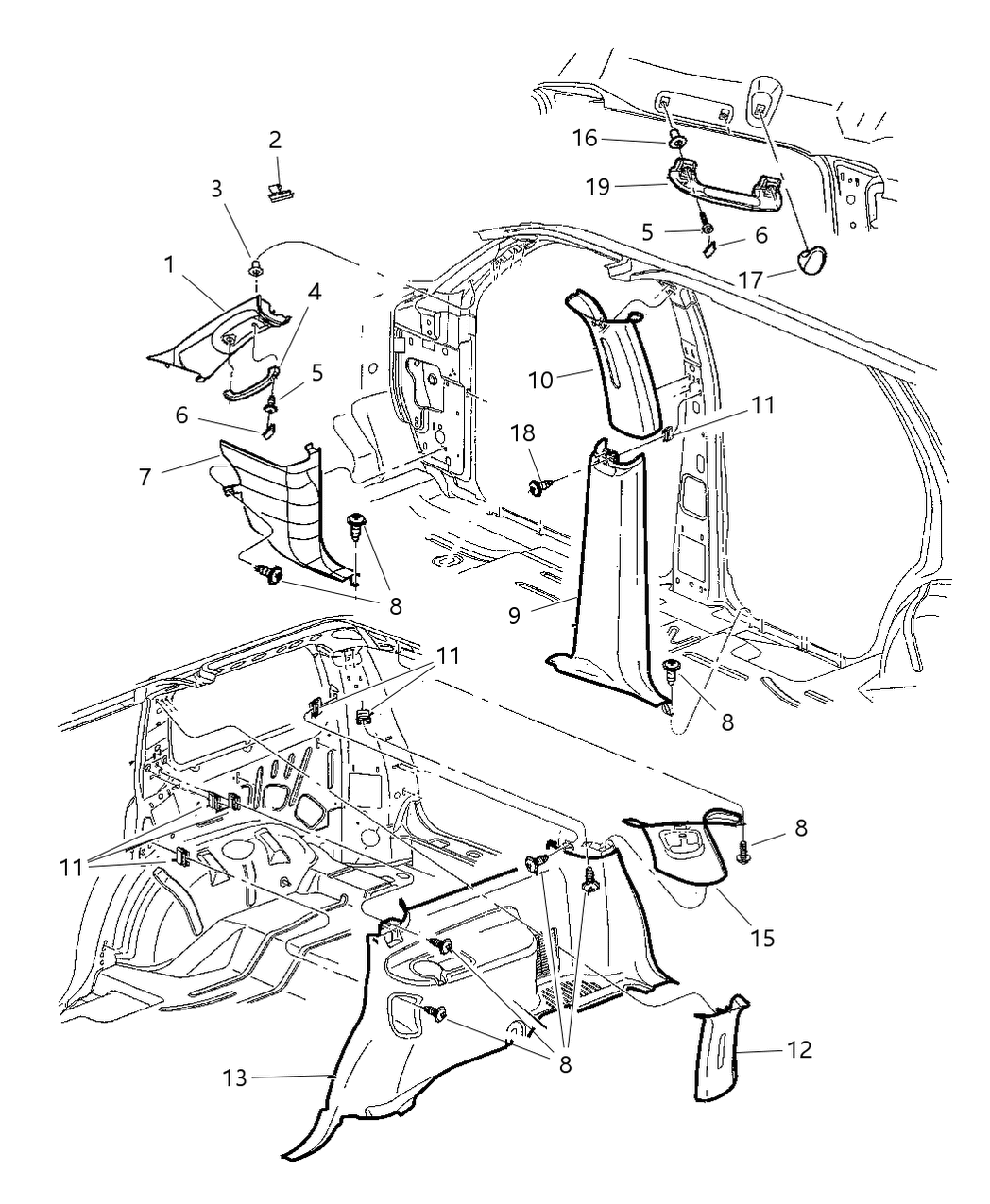 Mopar 5GP00XT5AB Panel B Pillar