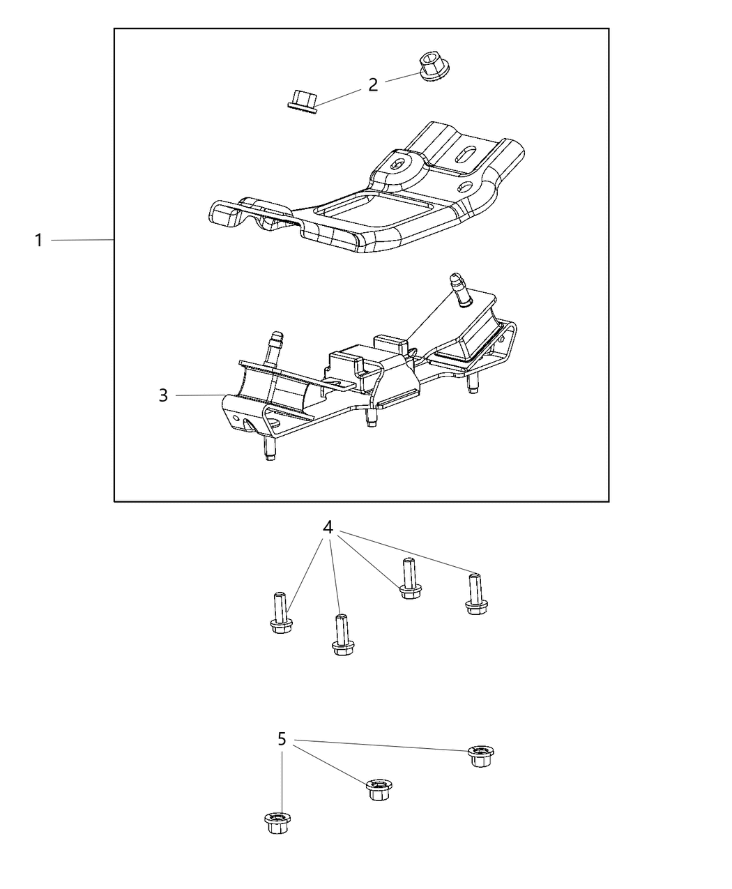 Mopar 68233765AC ISOLATOR-Transmission Mount