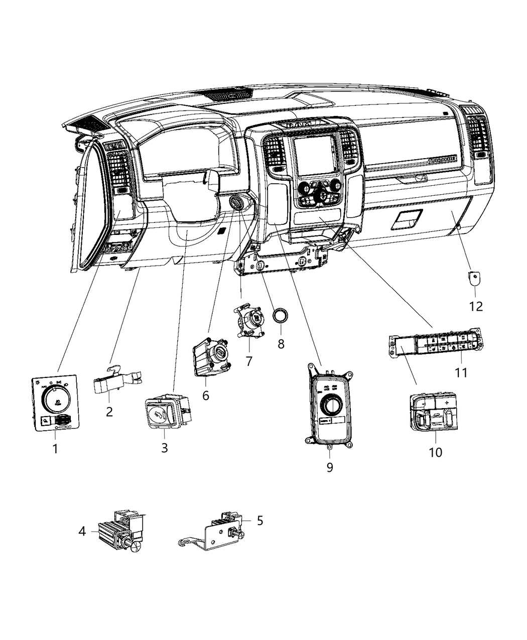 Mopar 68241341AA Switch-Instrument Panel