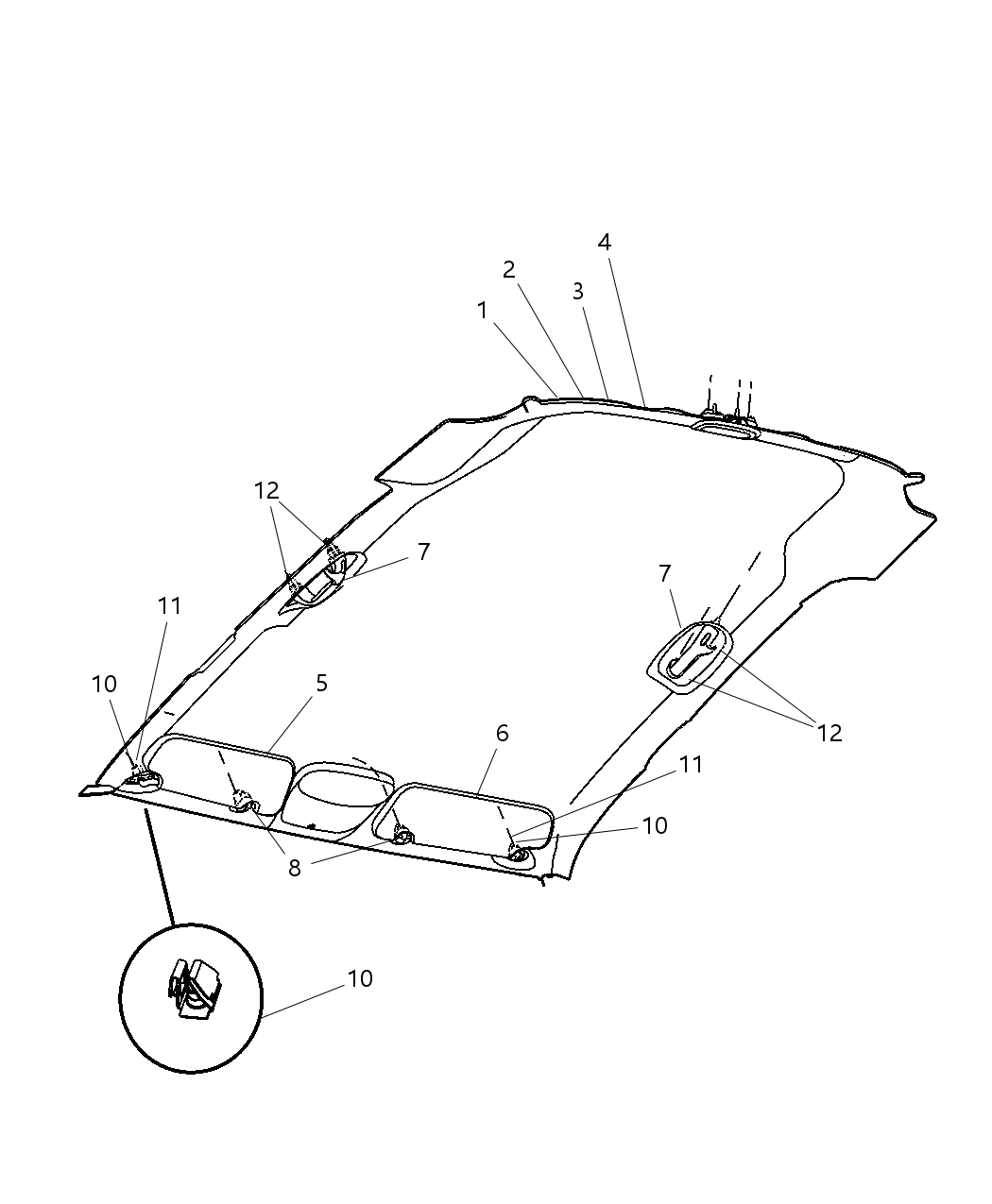 Mopar 1KS10DW1AA Headliner