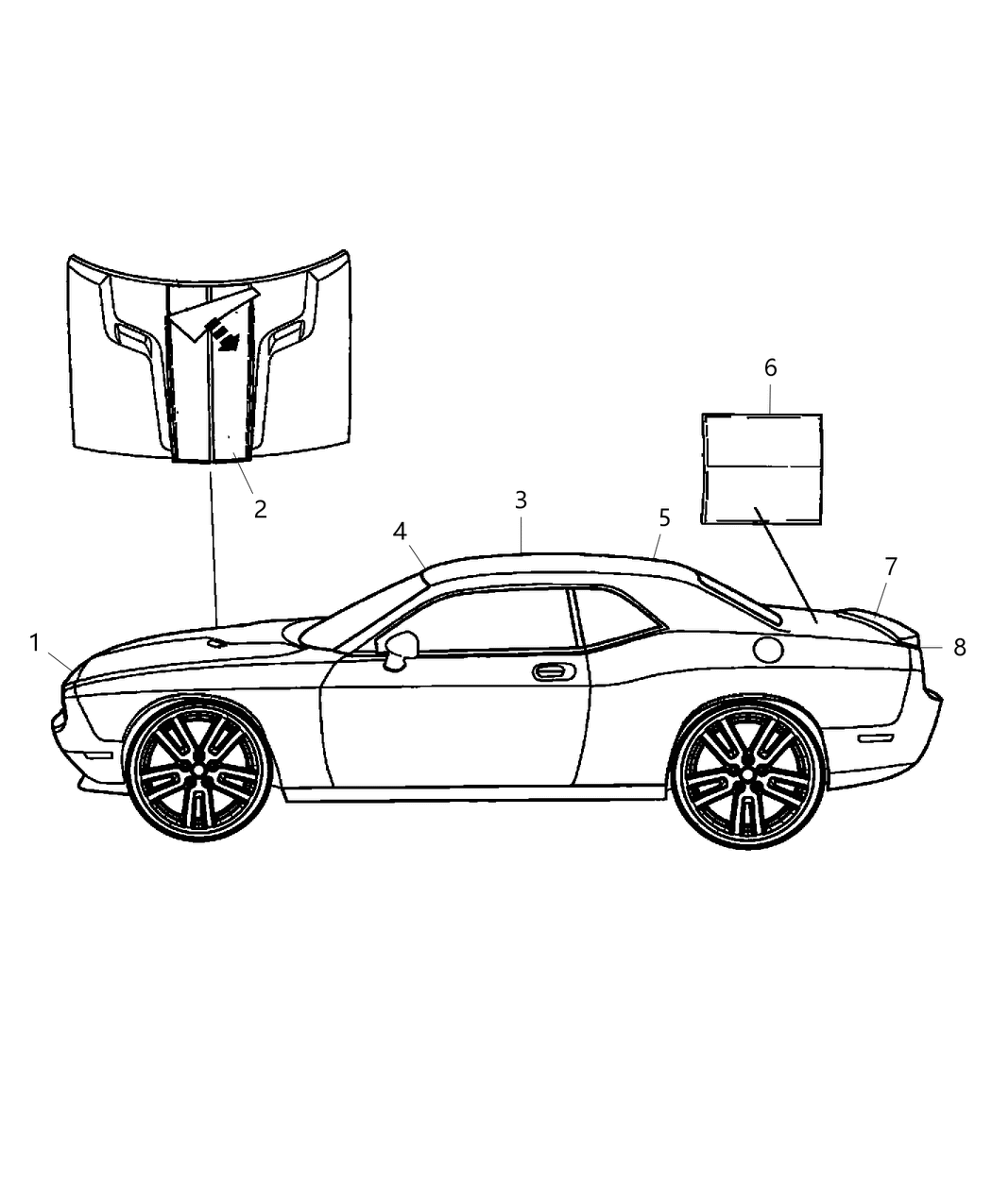 Mopar 5SY23RXFAA Decal-FASCIA