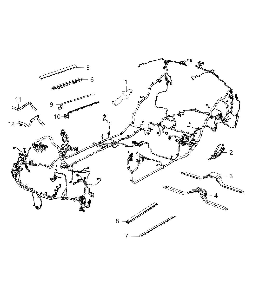 Mopar 68217862AA Cover-Wiring TROUGH