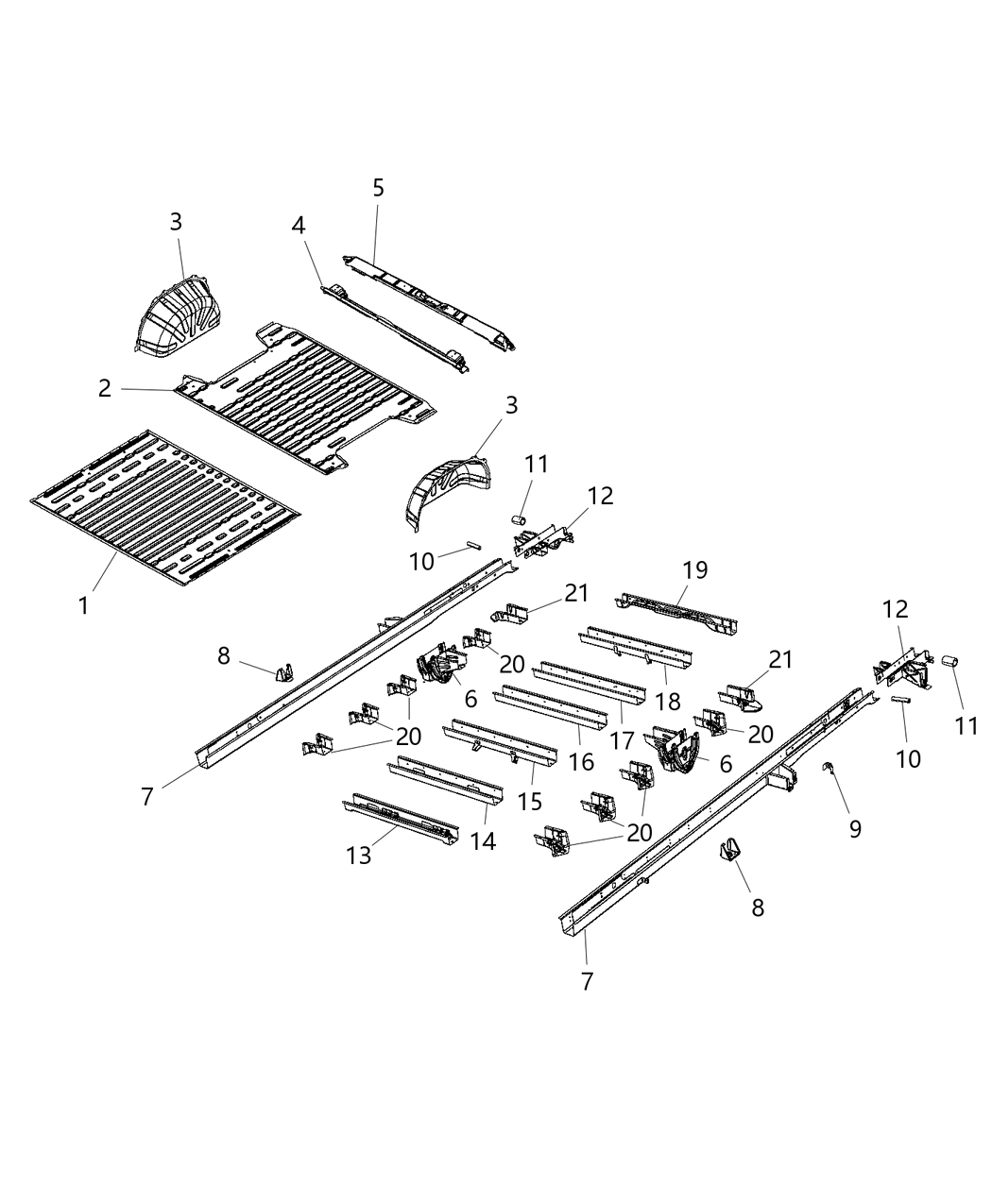 Mopar 68134226AA CROSSMEMBER-Floor Pan