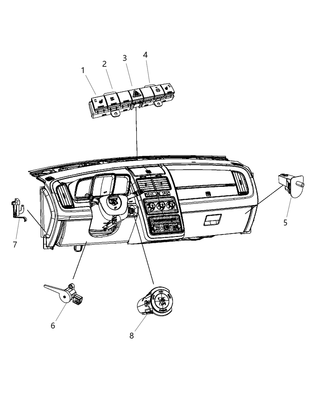 Mopar 56029473AA Sensor-Brake Pedal