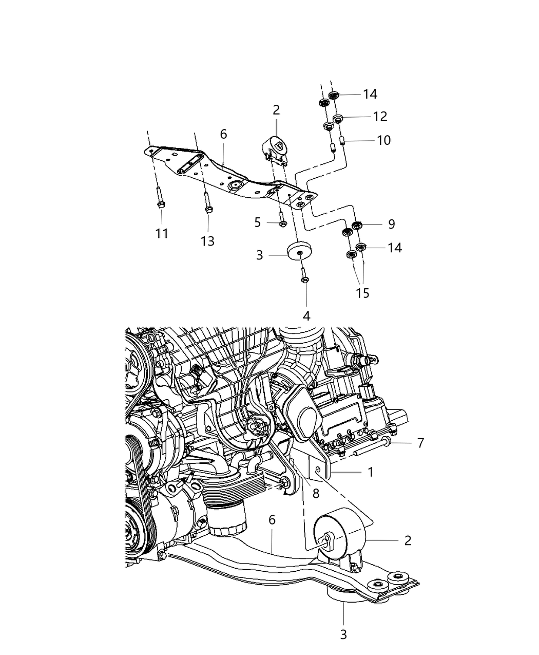 Mopar 5085499AA BUSHING-ISOLATOR