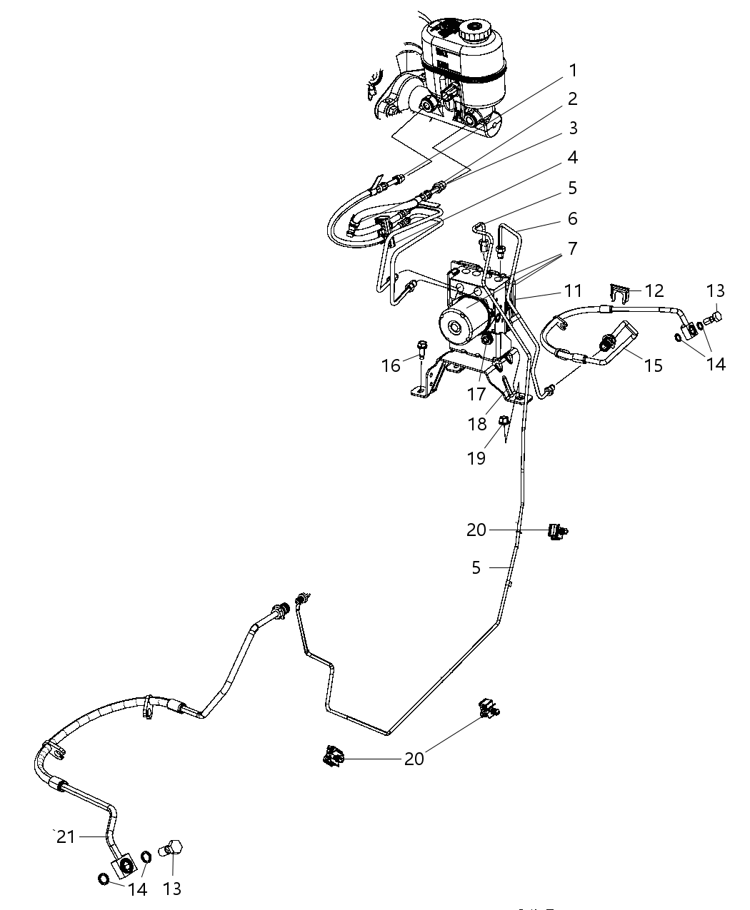 Mopar 52855830AA RETAINER-Brake Tube