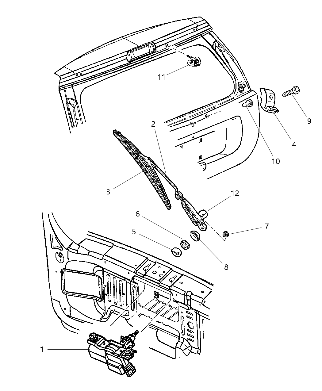 Mopar R5155122AG Motor Windshield Wiper